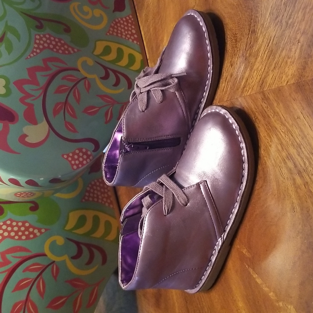 COLE HAAN PEARL PURPLE BOOTIES....Size: US 11